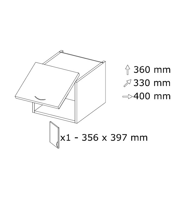 Seinäkaappi NO 4 HS L 400 x K 360 Seinäkaappi NO 4 HS L 400 x K 360